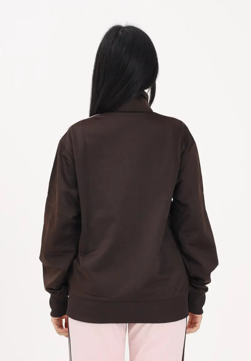 Felpa con zip Firebird Loose marrone e rosa da donna miniatura 3