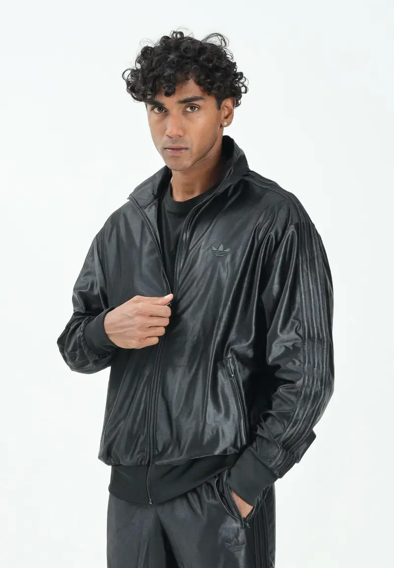 Felpa con zip Firebird Metallic nera da uomo miniatura 2