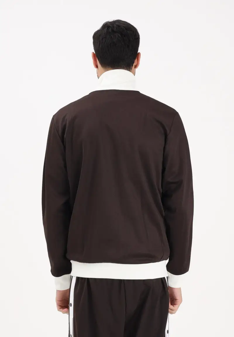 Felpa con zip Iconico marrone e panna da uomo miniatura 3