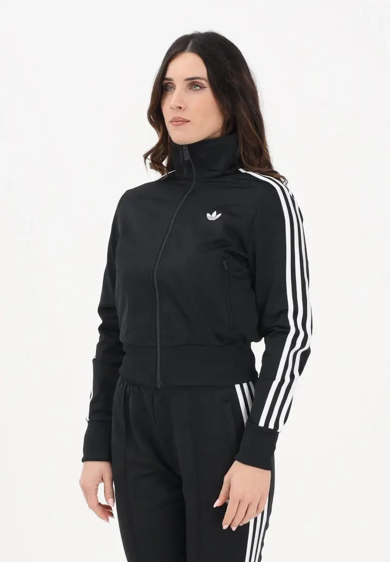 Felpa con zip in pile FIREBIRD CLASSIC nera da donna