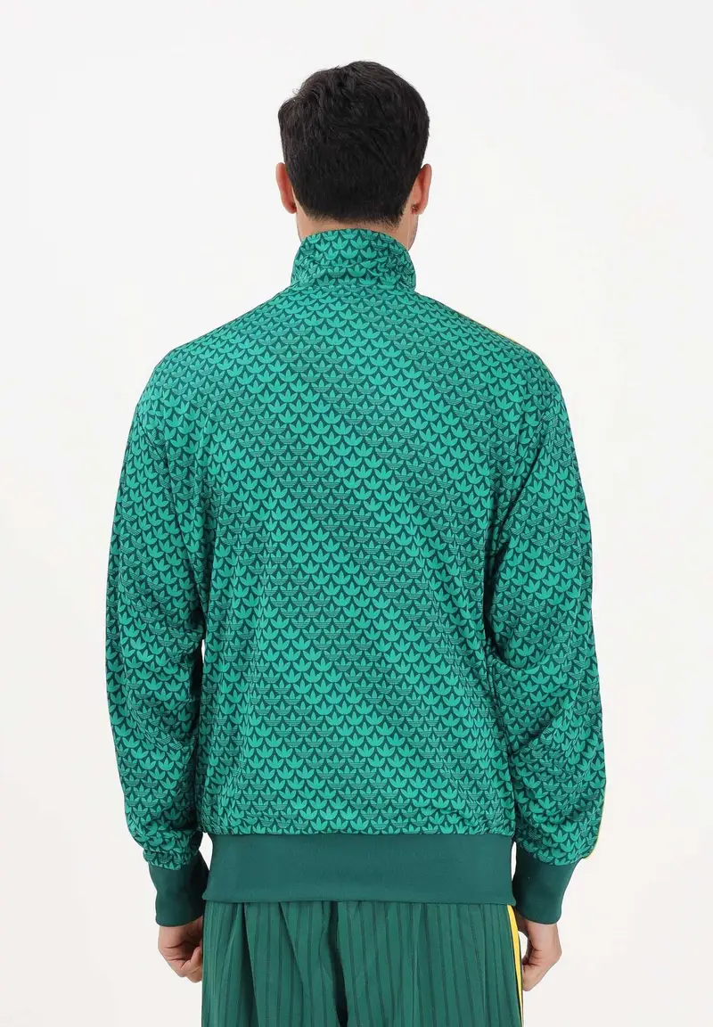 Felpa con zip Loose Firebird Monogram verde e gialla da uomo miniatura 3
