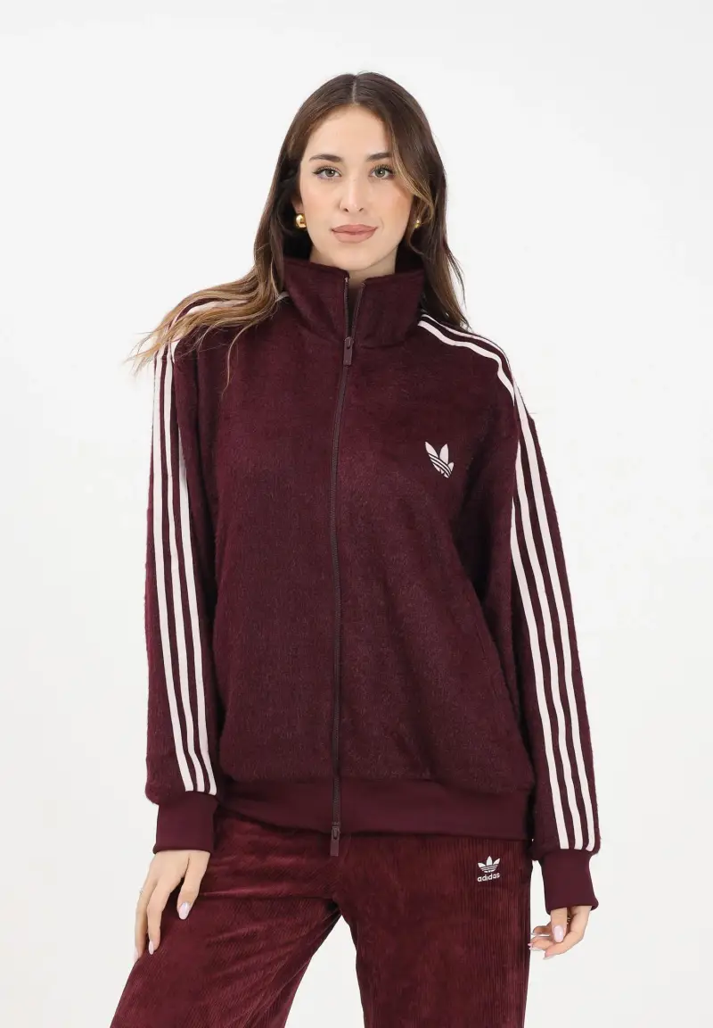 Felpa con zip Mohair Firebird bordeaux da donna miniatura 2