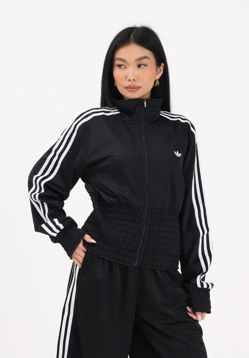 Felpa con zip Smocked Firebird nera da donna miniatura 2