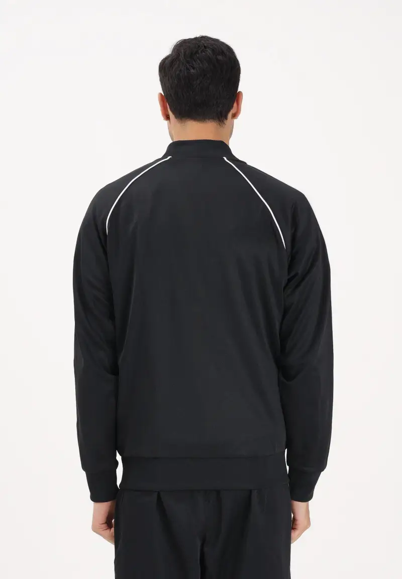 Felpa con zip SST nera da uomo miniatura 3