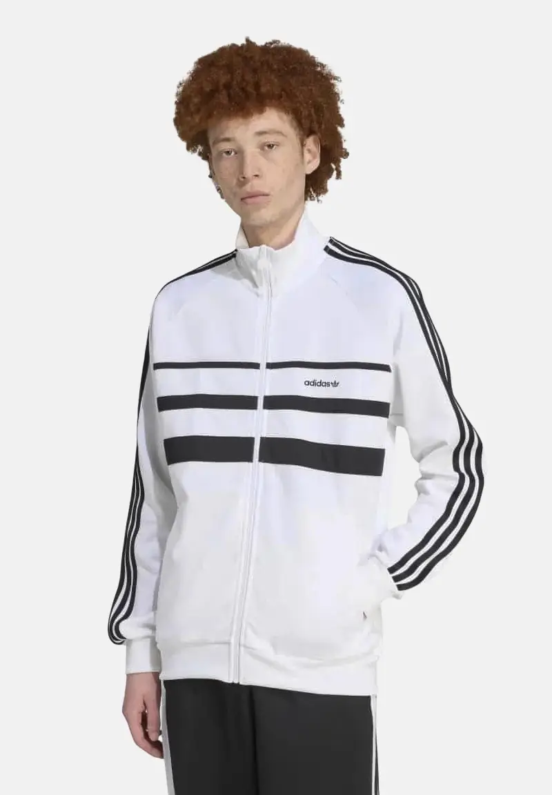 Felpa con zip The First bianca da uomo