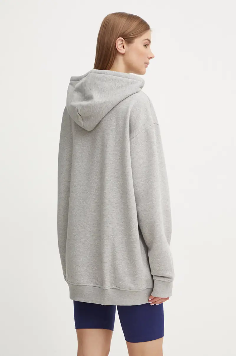 felpa donna colore grigio con cappuccio IY7345 miniatura 3