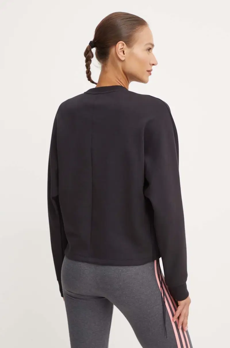 felpa donna colore nero con applicazione IW5507 miniatura 3