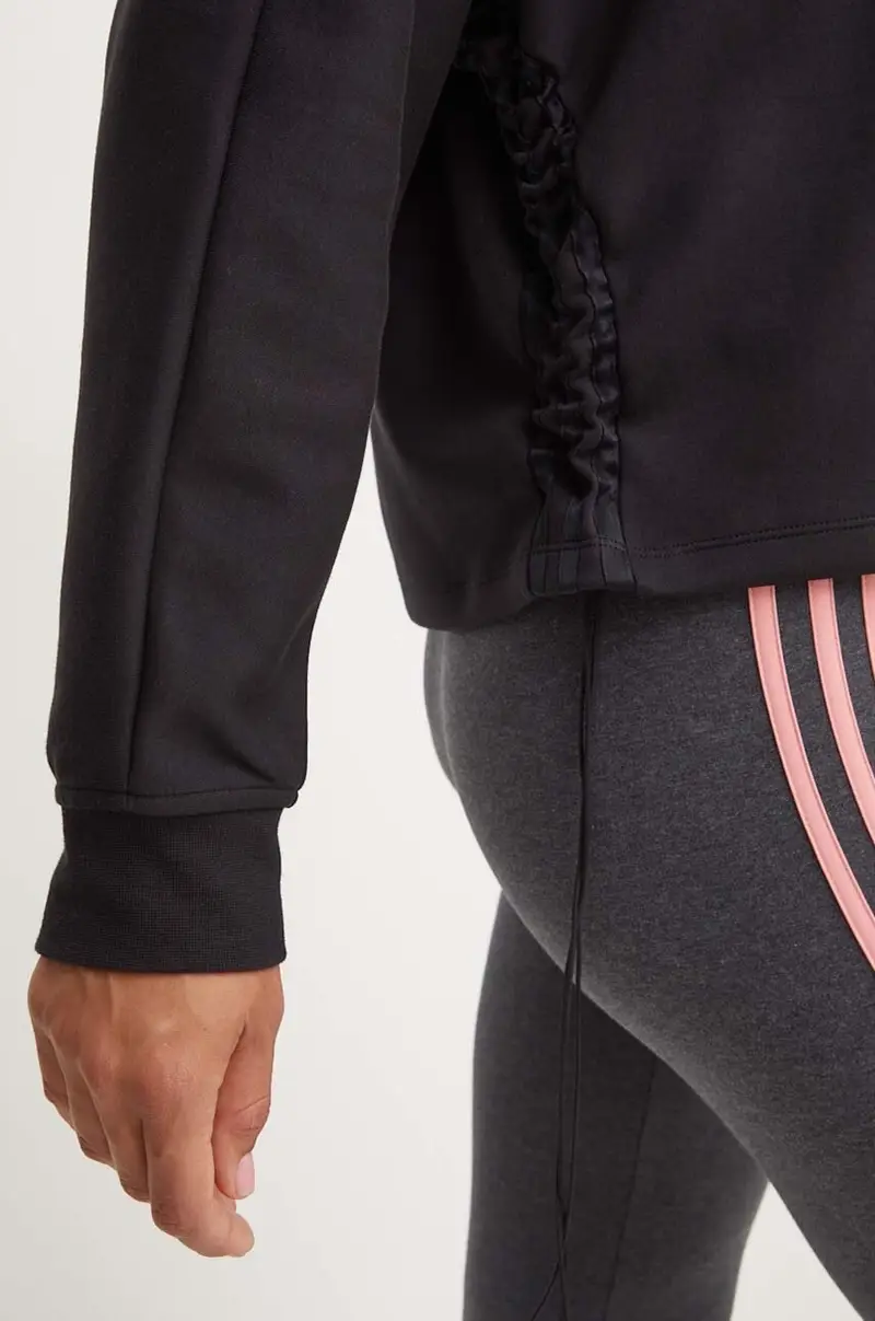 felpa donna colore nero con applicazione IW5507 miniatura 5