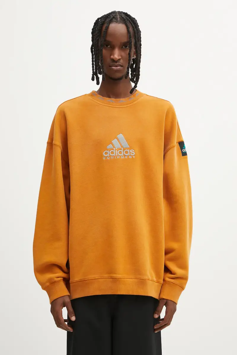 felpa EQT Sweatshirt uomo colore giallo JX1457