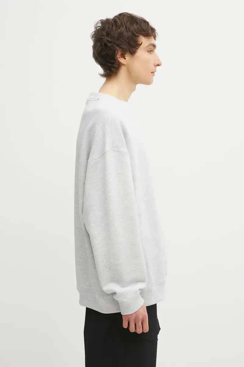 felpa Equipment Crew Grigio miniatura 4