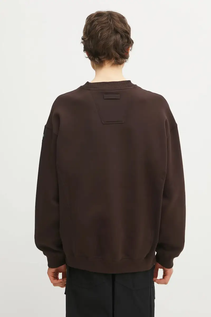 felpa Equipment Crew Marrone miniatura 3