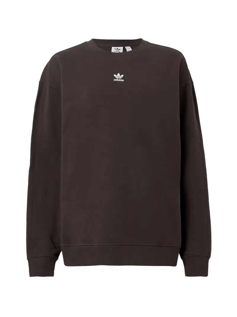 Felpa Essentials marrone scuro / bianco