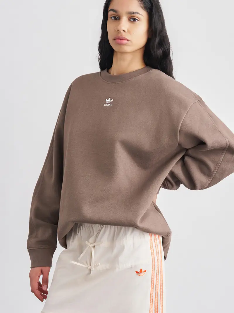 Felpa Essentials mocca / bianco miniatura 2