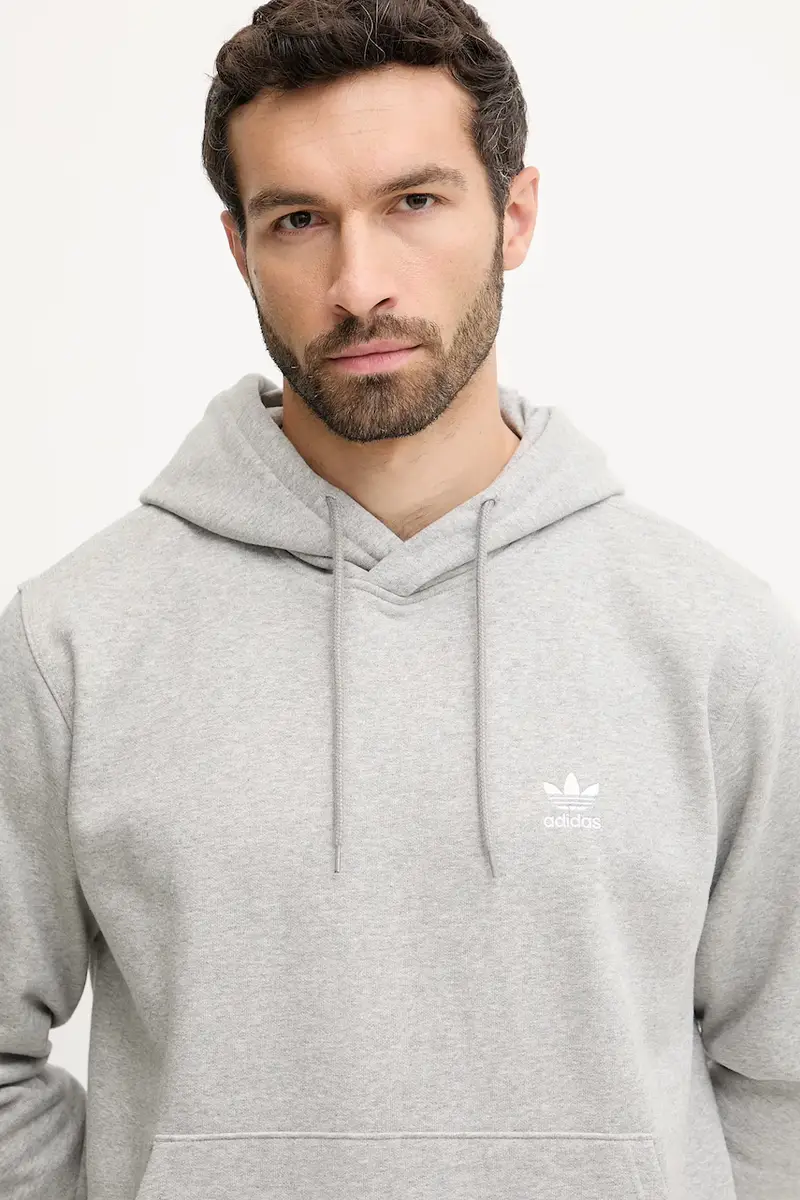 felpa Essentials uomo colore grigio con cappuccio HZ6585 miniatura 4