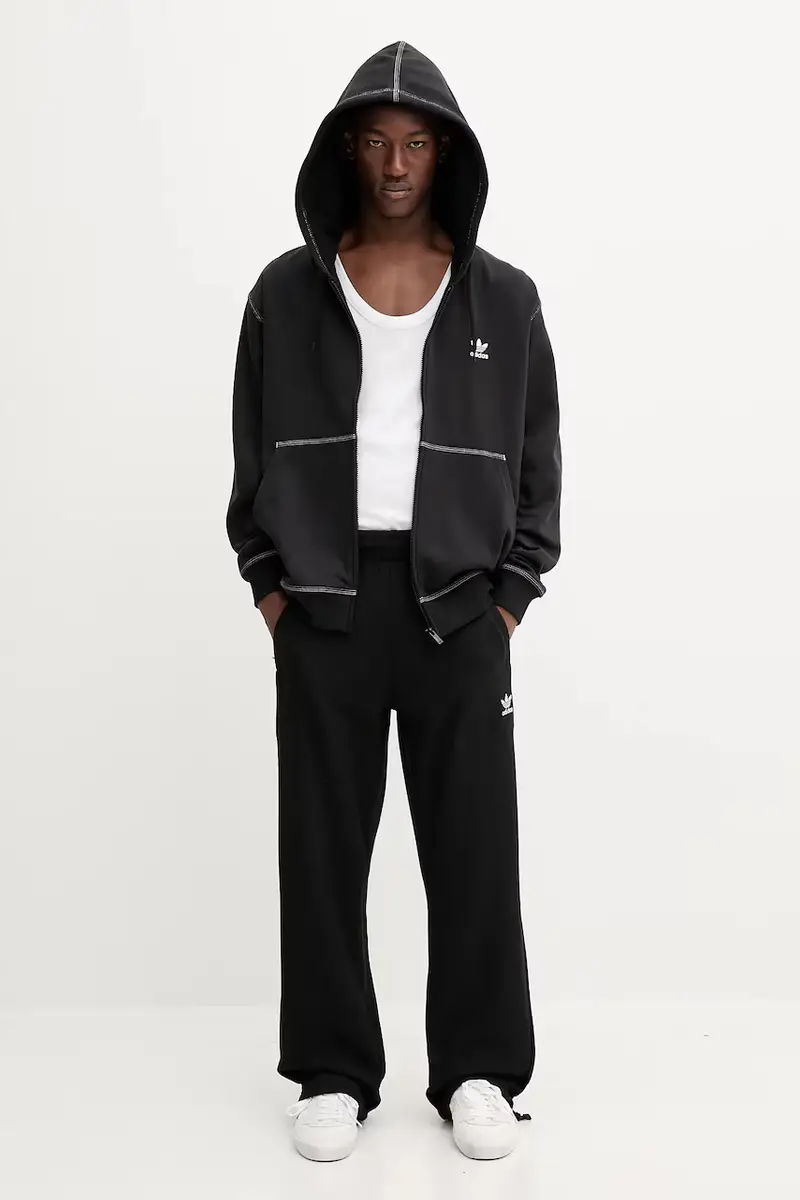 felpa Essentials uomo colore nero con cappuccio JW0969 miniatura 2