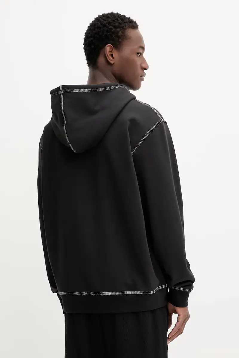 felpa Essentials uomo colore nero con cappuccio JW0969 miniatura 3