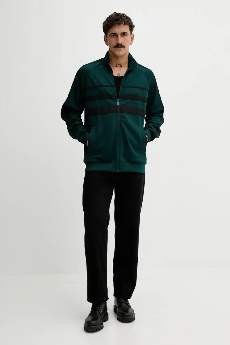 felpa First TT uomo con applicazione JX1487 Verde miniatura 2