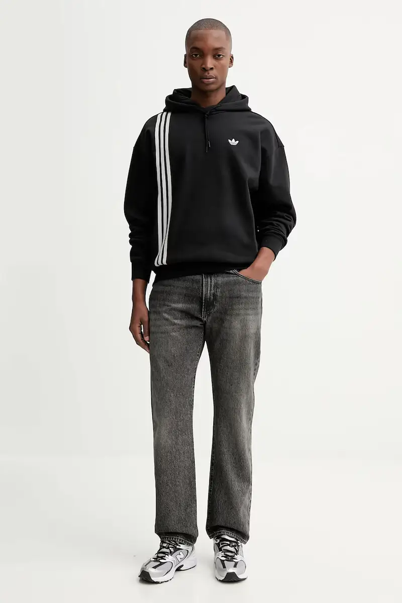 felpa Front ST uomo colore nero con cappuccio con applicazione JV9879 miniatura 2