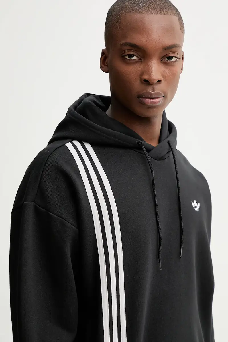 felpa Front ST uomo colore nero con cappuccio con applicazione JV9879 miniatura 4