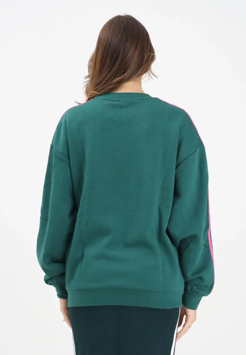 Felpa girocollo Adicolor Oversized Crew verde da donna miniatura 3