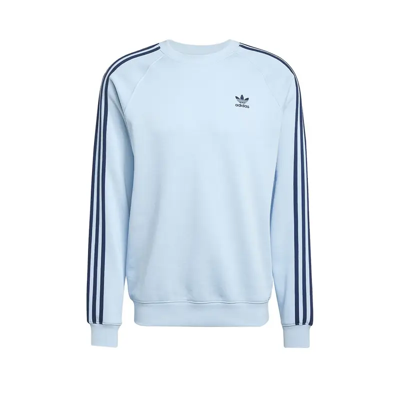 Felpa Girocollo Classics 3-Stripes Crew Celeste Uomo XL