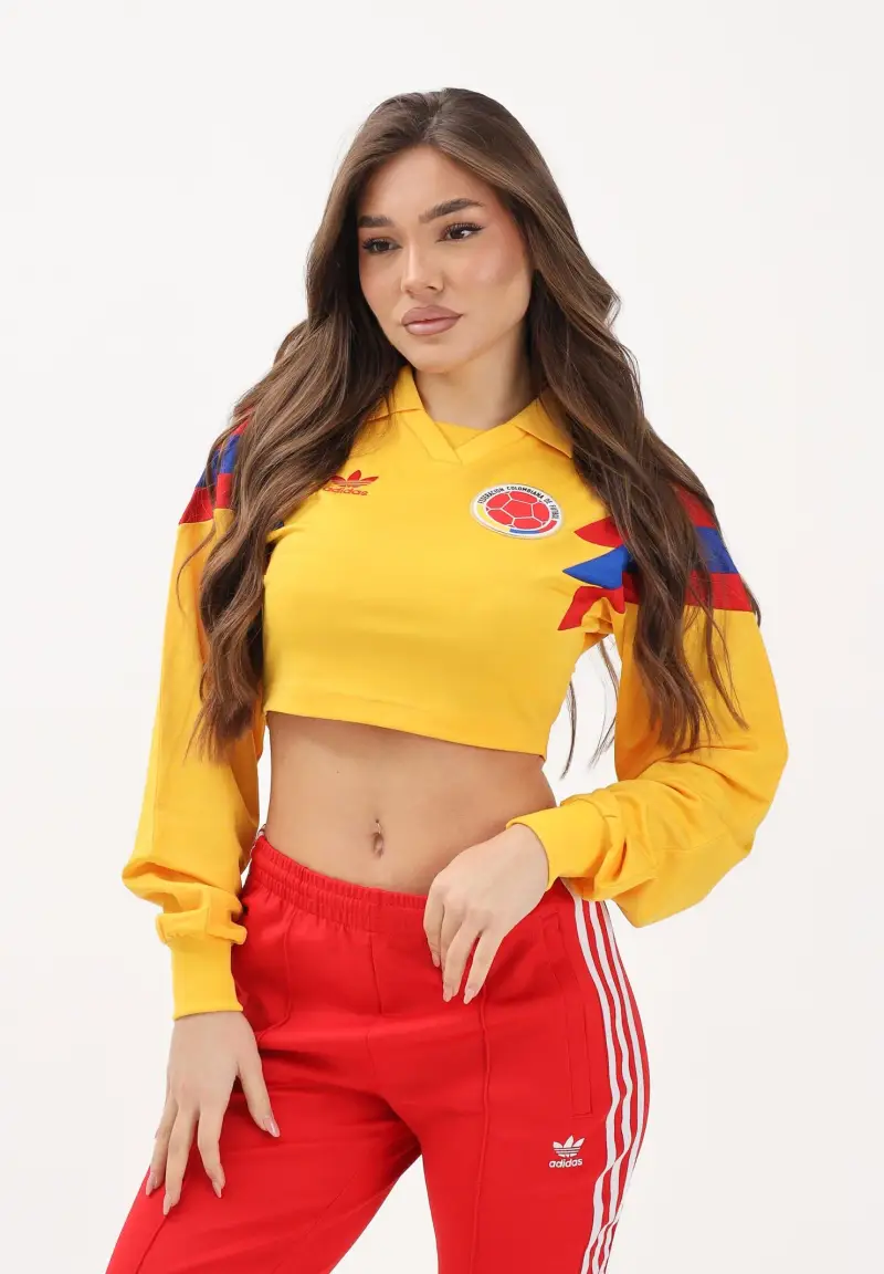 Felpa girocollo Colombia Reconstructed Bringback Jersey gialla da donna miniatura 2