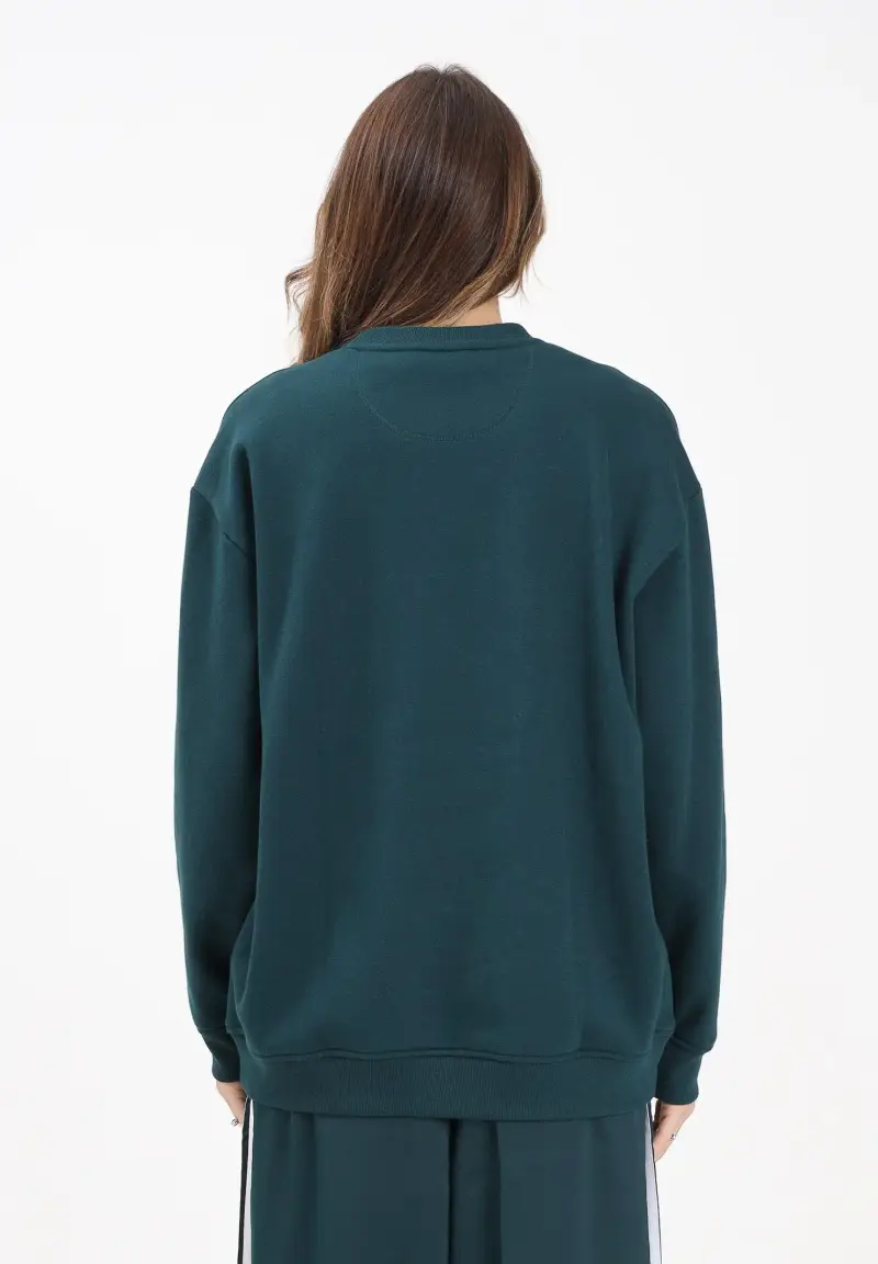 Felpa girocollo Essentials Oversized French Terry verde da donna miniatura 3