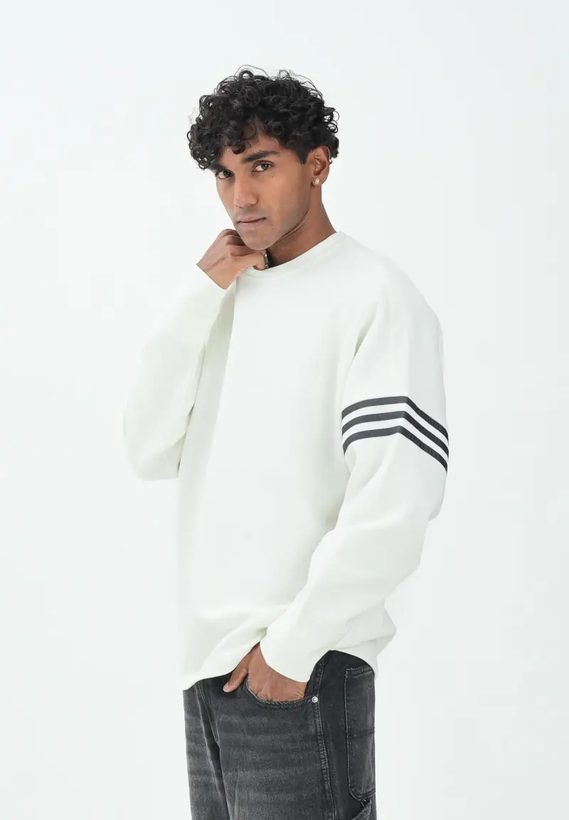 Felpa girocollo Neuclassics panna da uomo miniatura 2