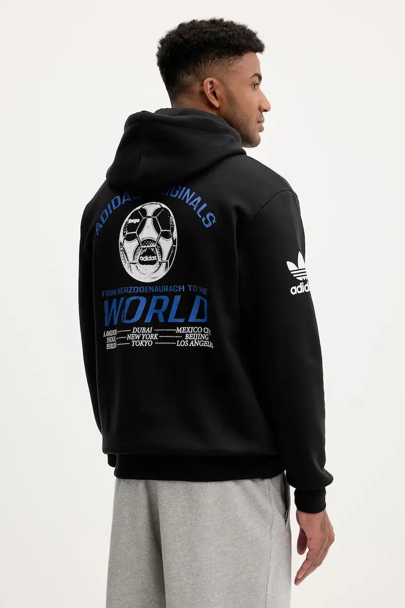 felpa Graphic Hoodie uomo colore nero con cappuccio JX3058