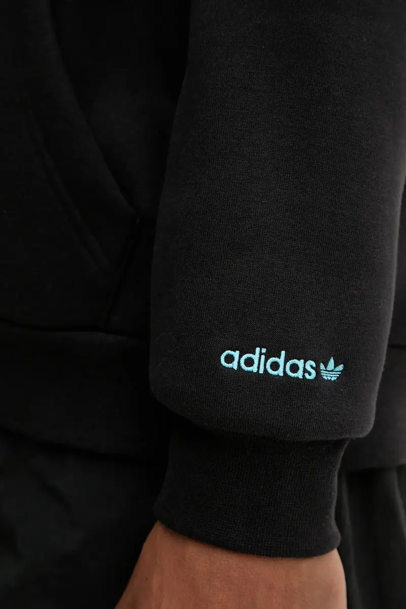 felpa Graphic uomo colore nero con cappuccio con applicazione JX3096 miniatura 5