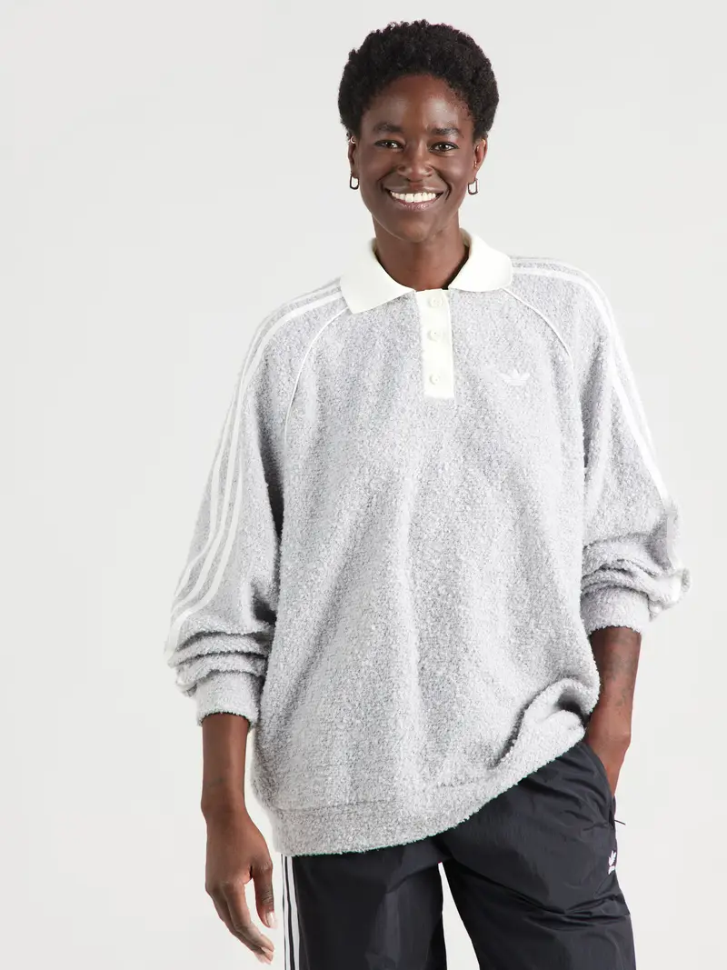 Felpa grigio / bianco miniatura 2