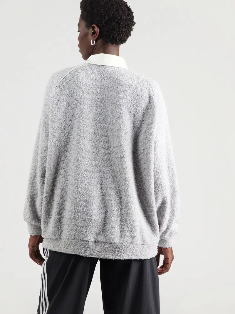 Felpa grigio / bianco miniatura 3