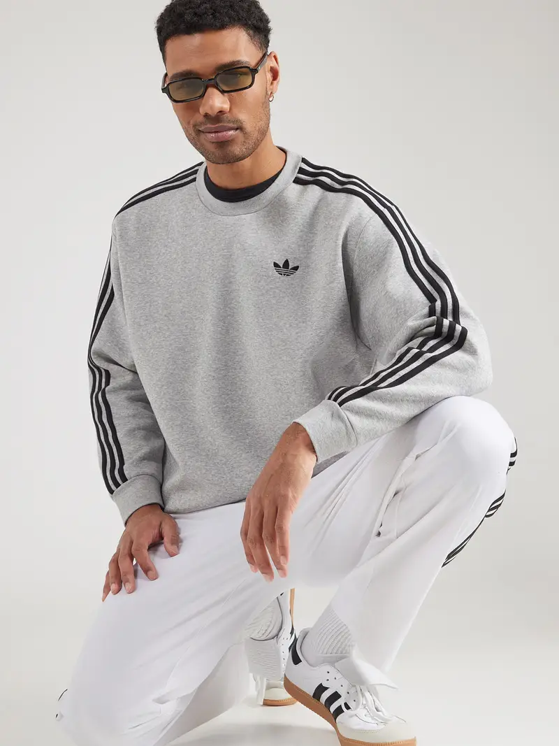 Felpa grigio / nero miniatura 2