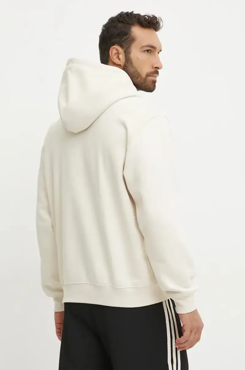 felpa Hooded Sweat Beige miniatura 3
