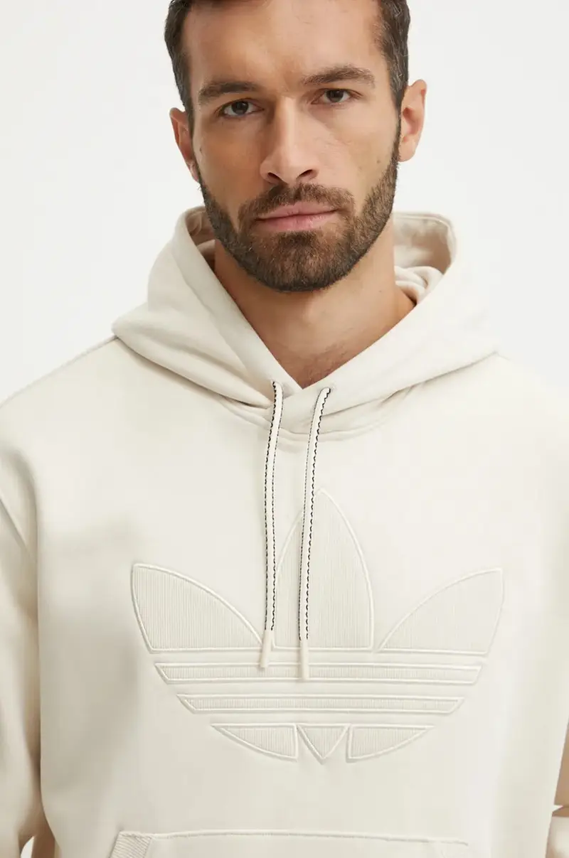 felpa Hooded Sweat Beige miniatura 4