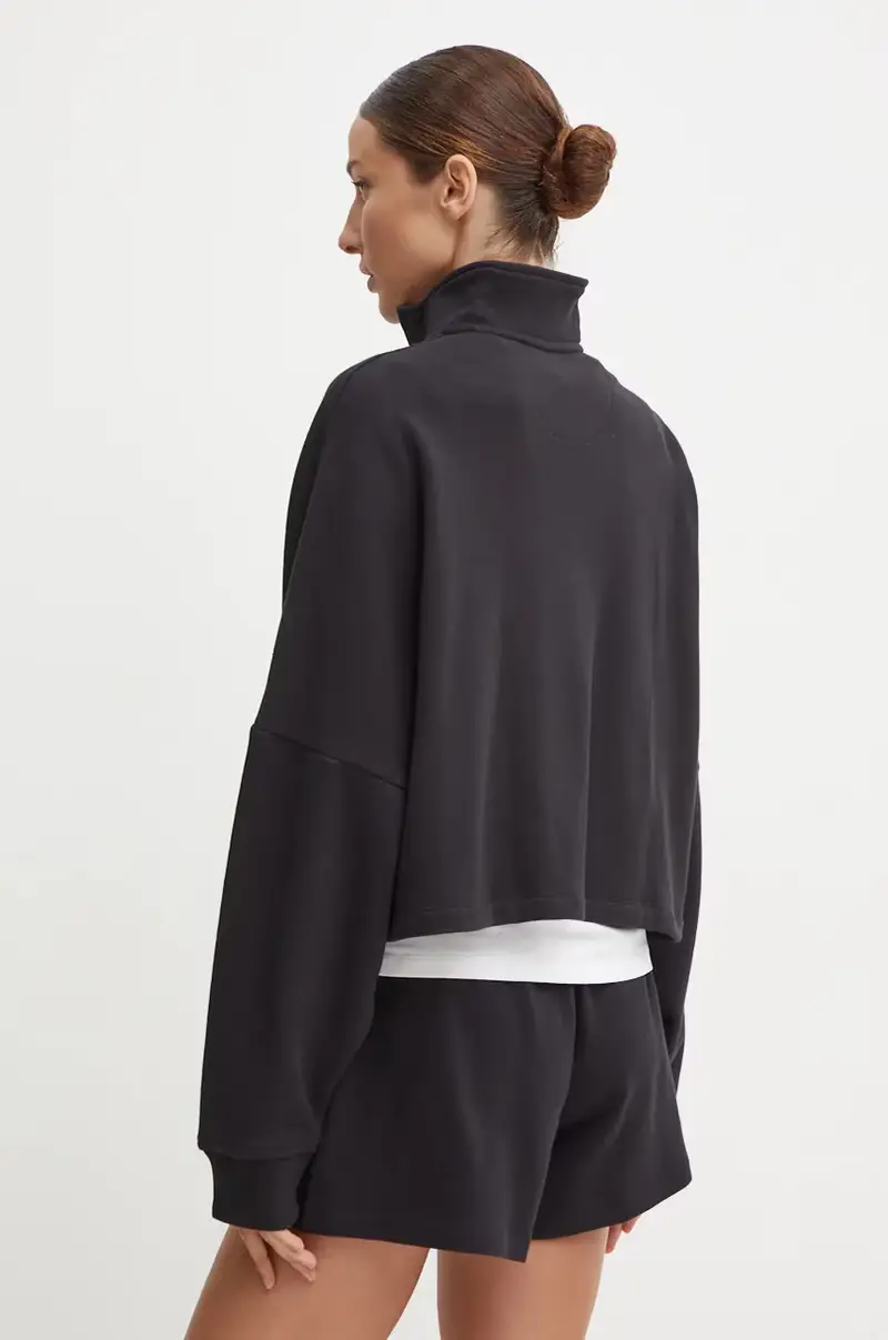 felpa in cotone 0 donna colore nero IW5726 miniatura 2