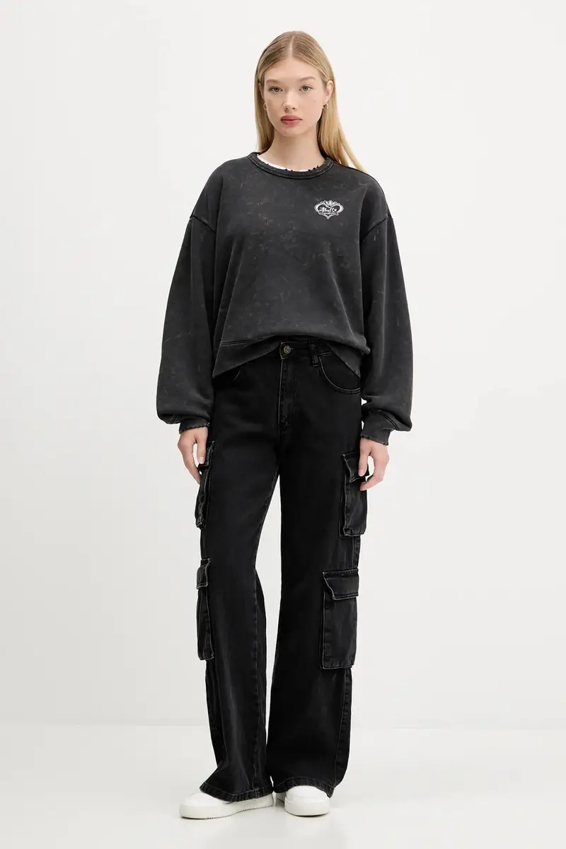 felpa in cotone 20th Century Fox Disney donna colore nero JX1276 miniatura 2