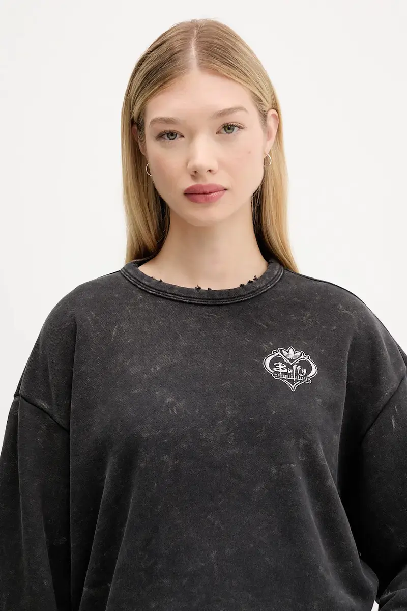 felpa in cotone 20th Century Fox Disney donna colore nero JX1276 miniatura 4