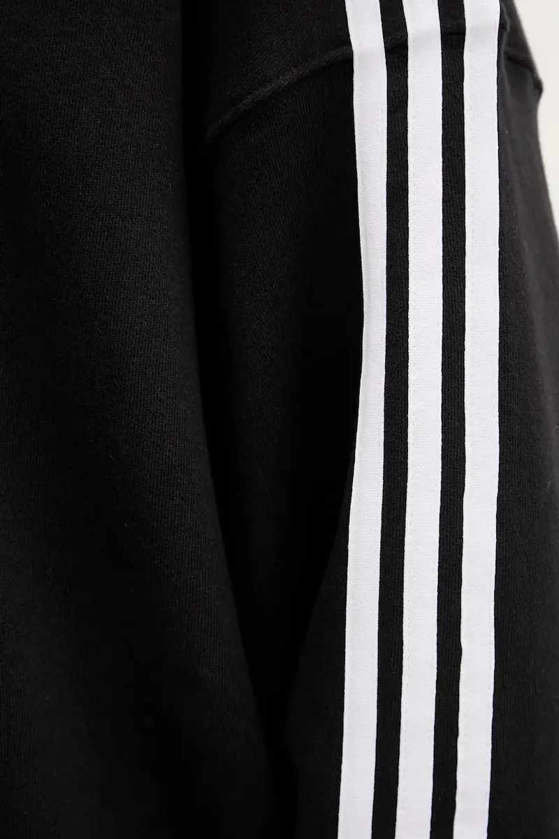 felpa in cotone 3-Stripes donna colore nero con applicazione JX5285 miniatura 5