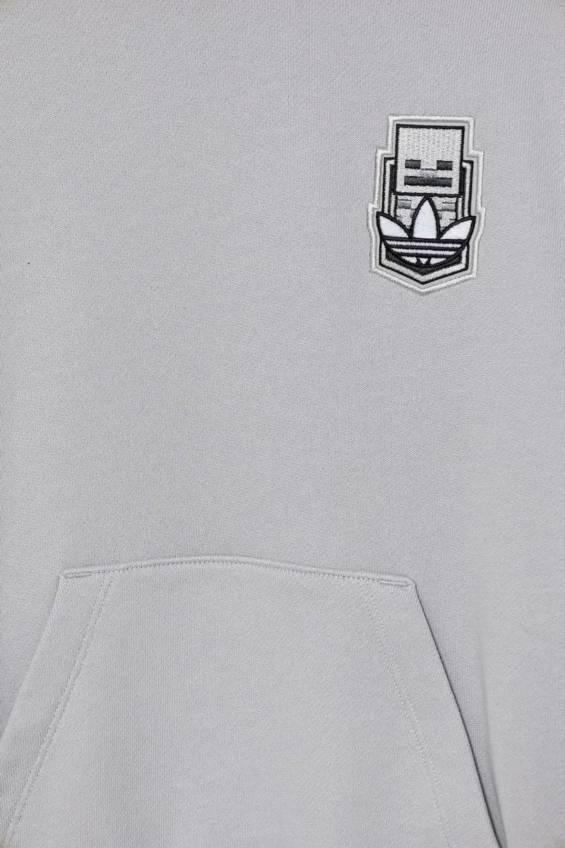 felpa in cotone bambino/a colore grigio con cappuccio con applicazione JW7725 miniatura 4