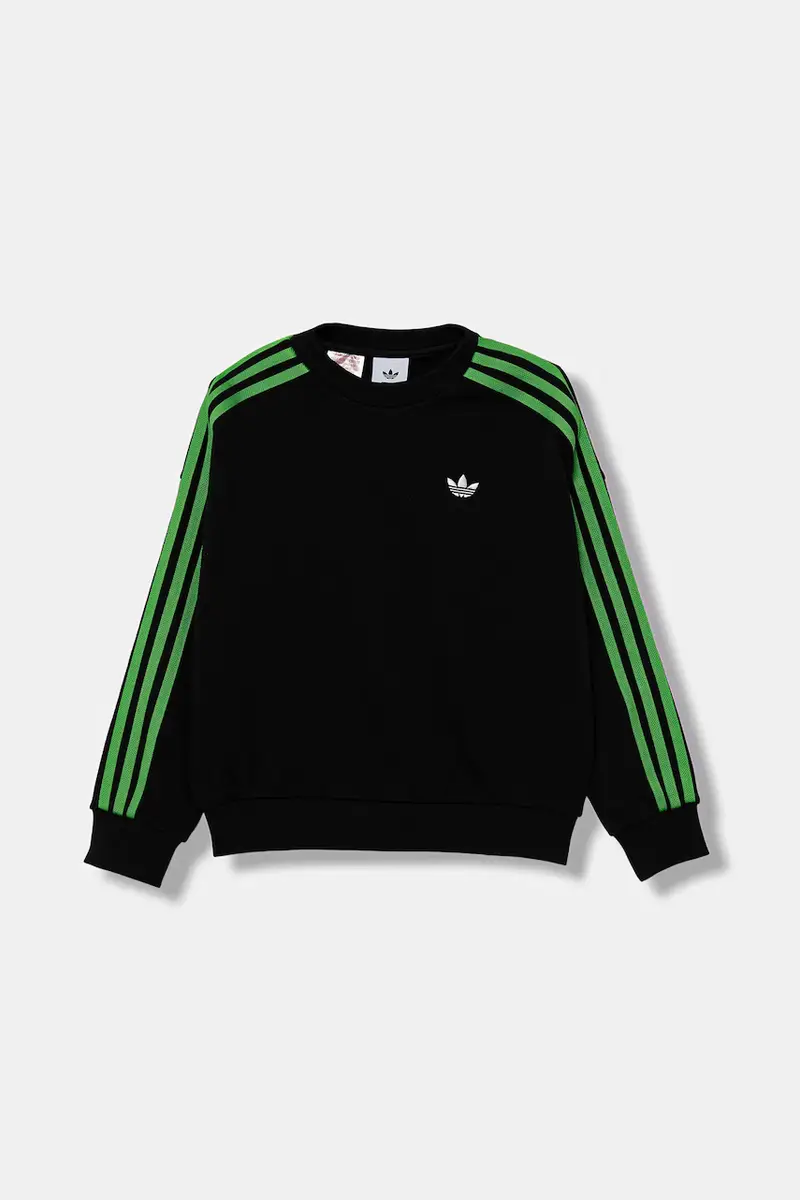 felpa in cotone bambino/a colore nero con applicazione JW7723 miniatura 3