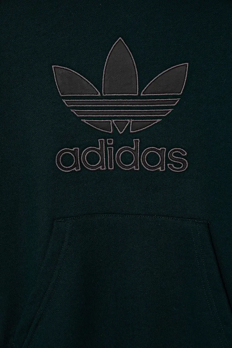 felpa in cotone bambino/a colore verde con cappuccio con applicazione JV8640 miniatura 4