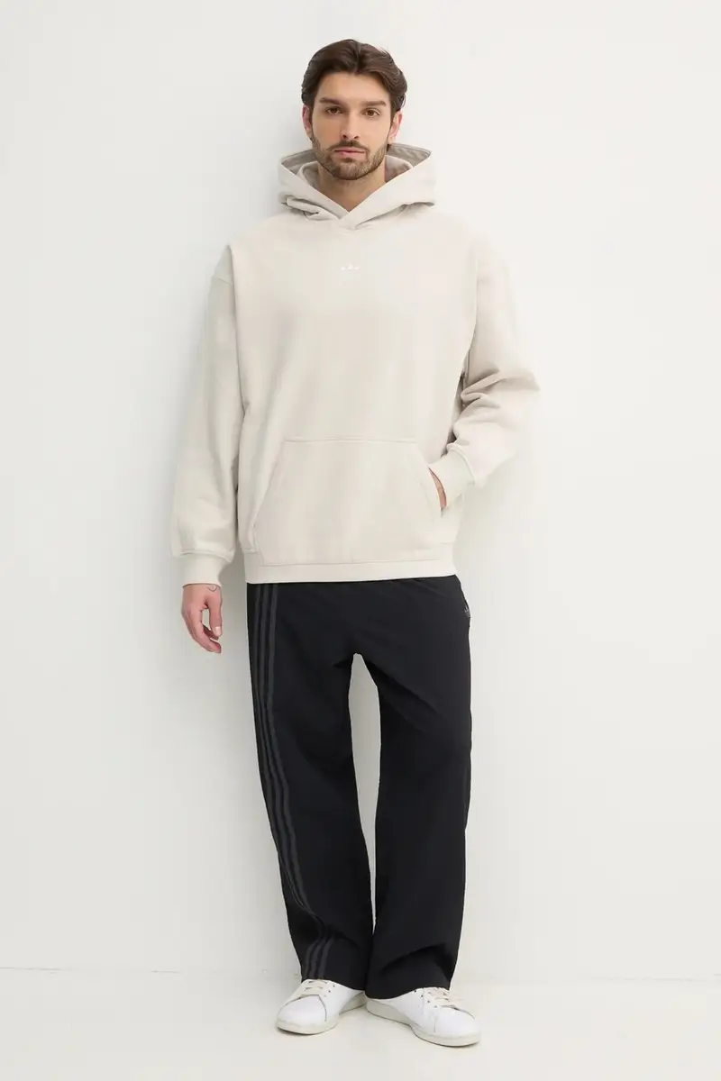 felpa in cotone bambino/a Essential uomo colore beige con cappuccio JD3299 miniatura 2