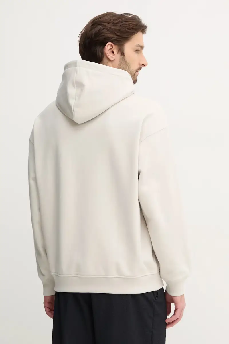 felpa in cotone bambino/a Essential uomo colore beige con cappuccio JD3299 miniatura 3