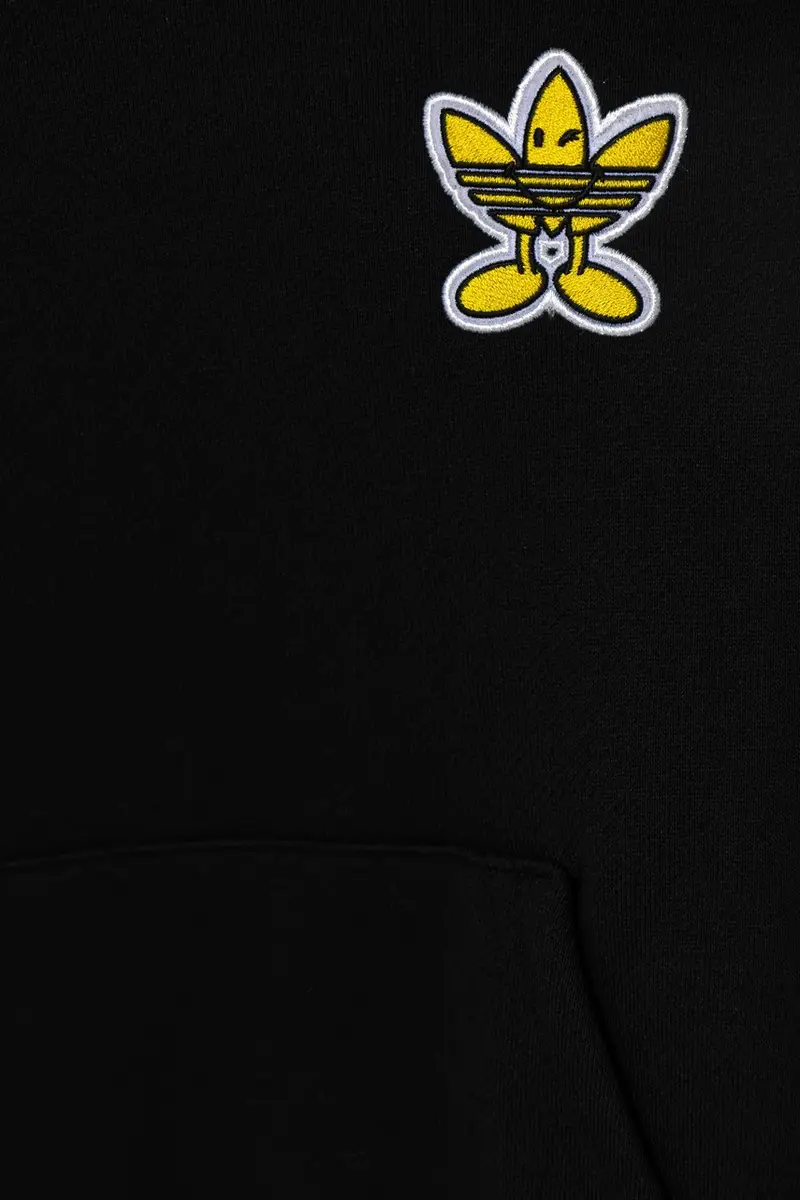 felpa in cotone bambino/a x Smiley World colore nero con cappuccio con applicazione JD0428 miniatura 4