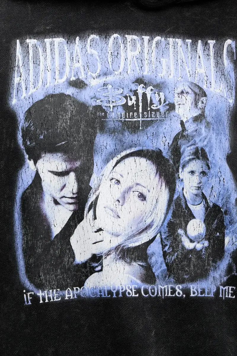 felpa in cotone Buffy Hoodie donna colore nero con cappuccio JW0155 miniatura 5