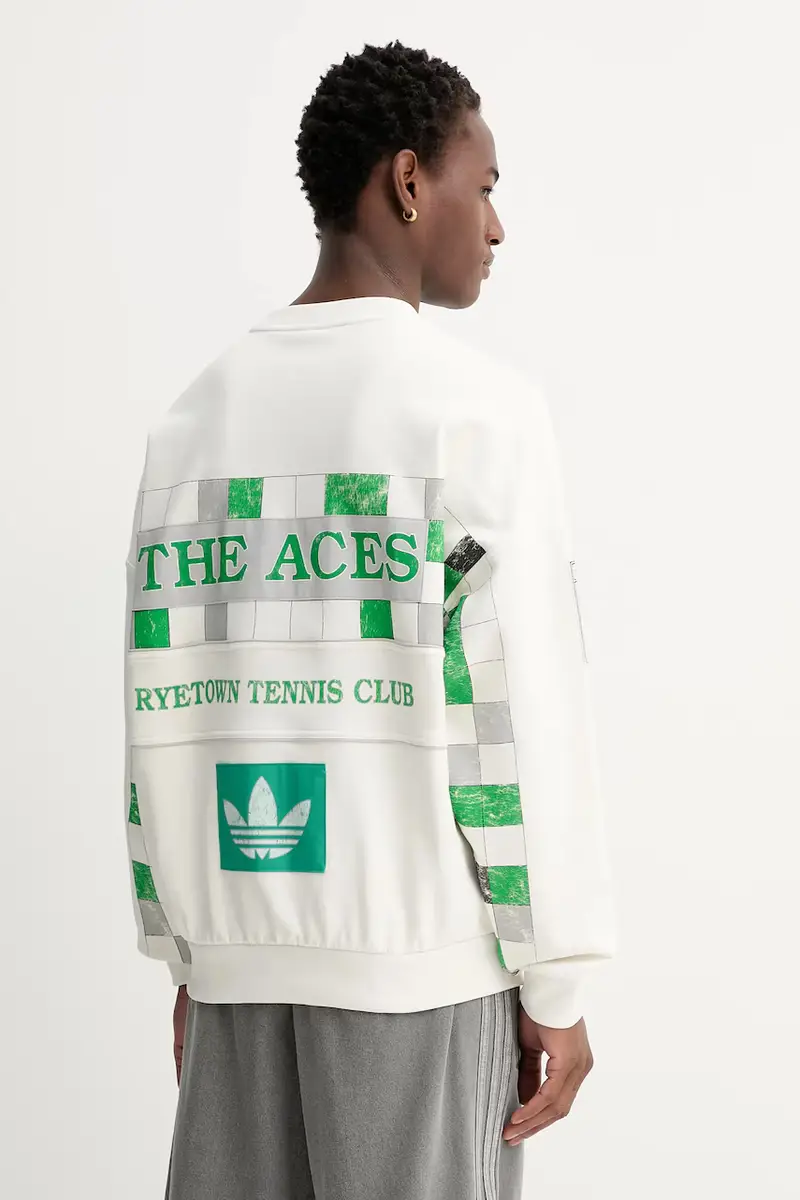 felpa in cotone Court Crew donna colore bianco con cappuccio JW0149 Beige miniatura 3