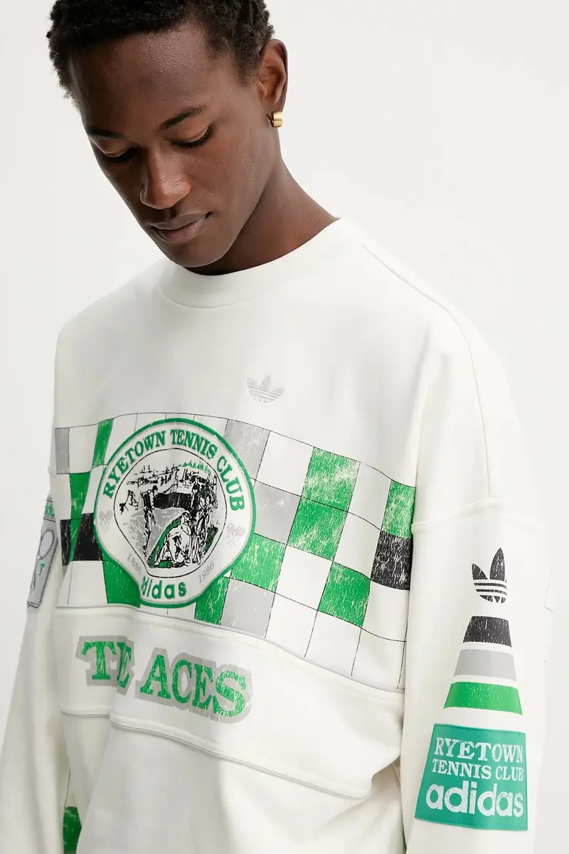 felpa in cotone Court Crew donna colore bianco con cappuccio JW0149 Beige miniatura 4