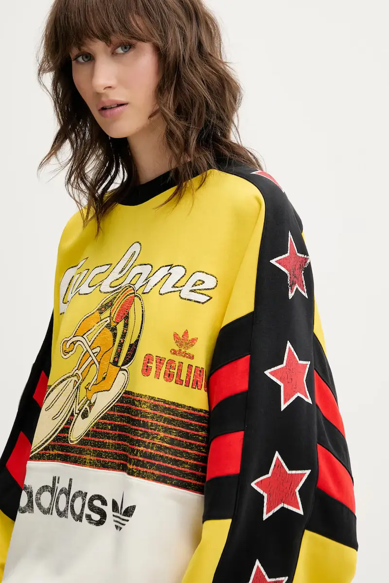 felpa in cotone Cycling Crew Giallo miniatura 4