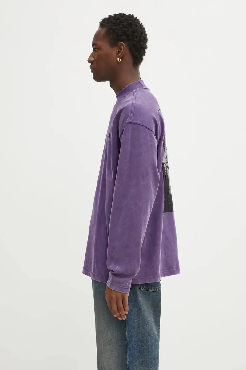 felpa in cotone EQT Graphic Tee uomo colore violetto JX1470 miniatura 2